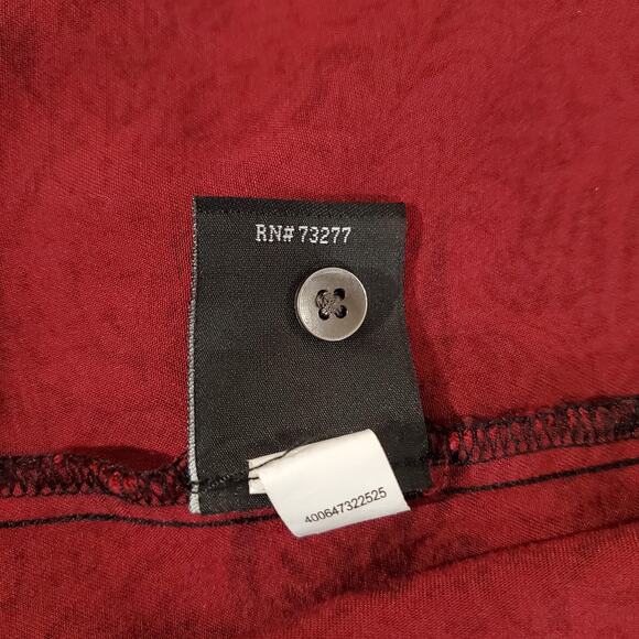 Rock & Republic Womens Rose Floral Button Hi-Low Top Size S Red Vamp Whimsigoth - Picture 11 of 13